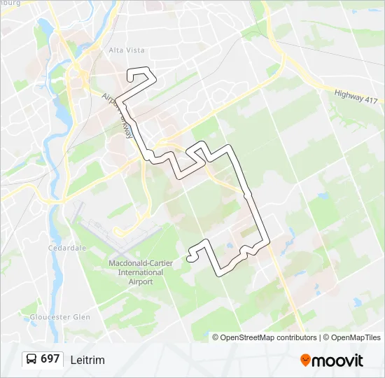 697 Bus Line Map
