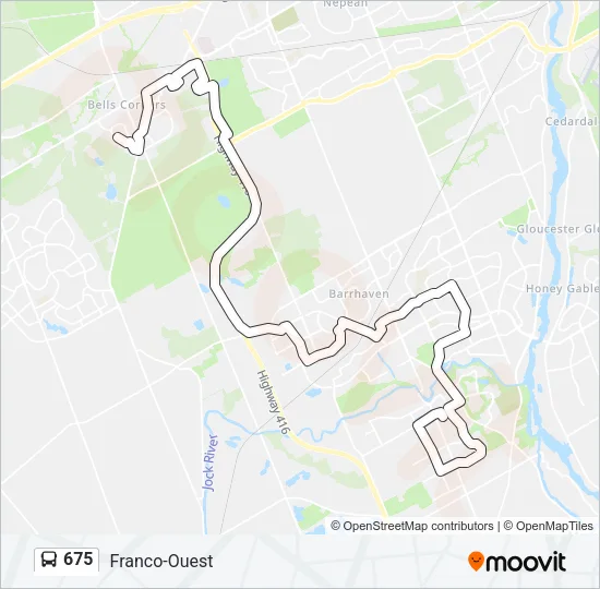 675 Bus Line Map