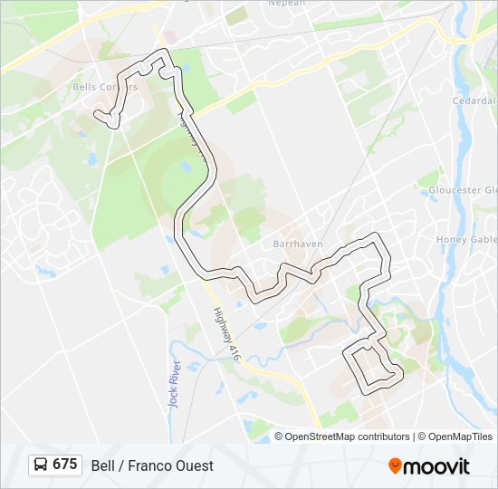 675 Bus Line Map