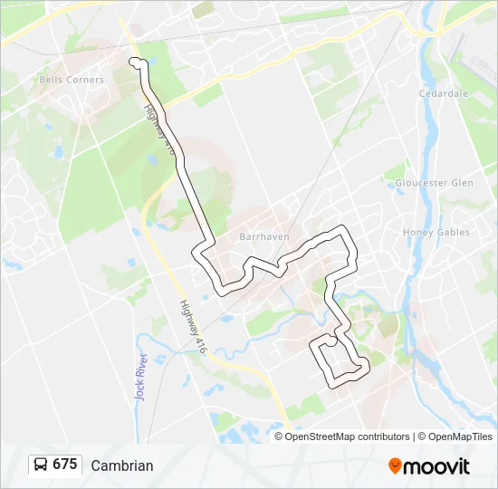 675 Bus Line Map