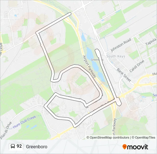 92 Bus Line Map