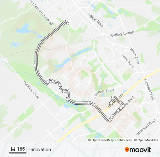 165 Bus Line Map
