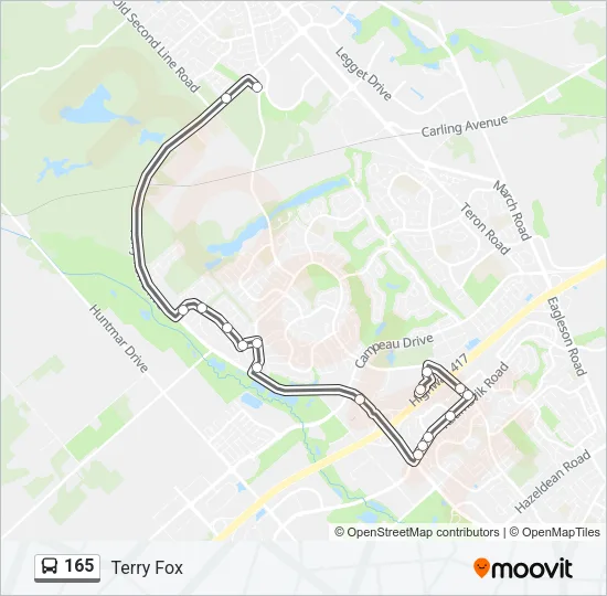 165 Bus Line Map