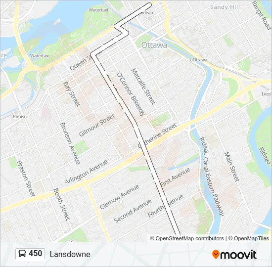 450 Bus Line Map