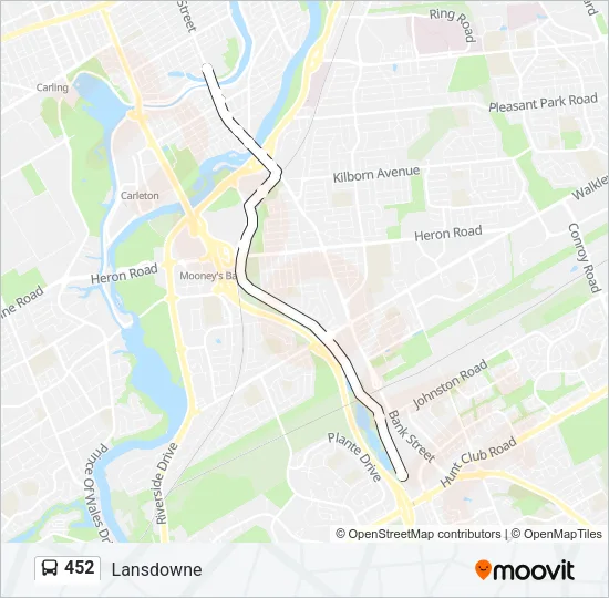 452 Bus Line Map