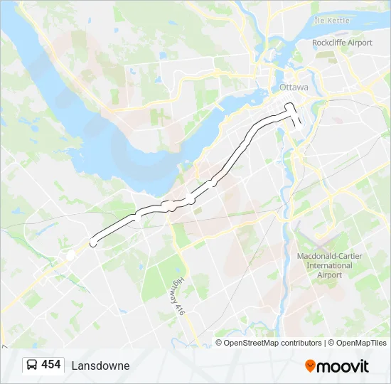 454 Bus Line Map