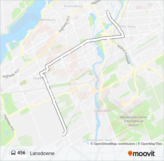 456 Bus Line Map
