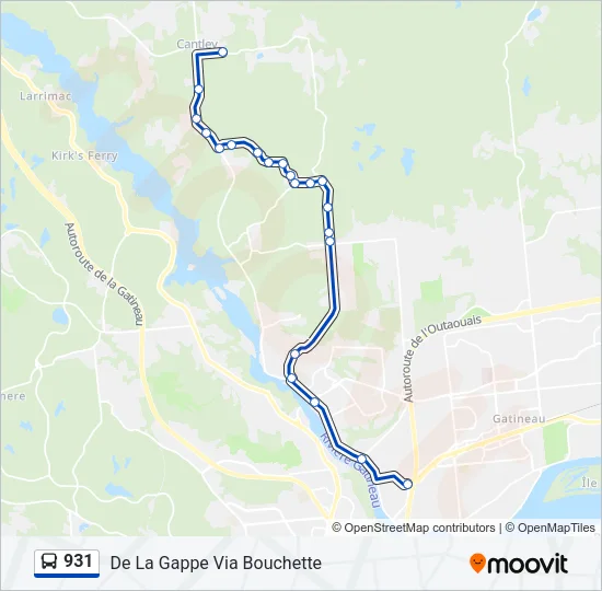 931 Bus Line Map