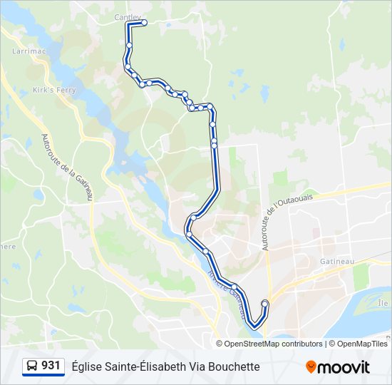 931 bus Line Map