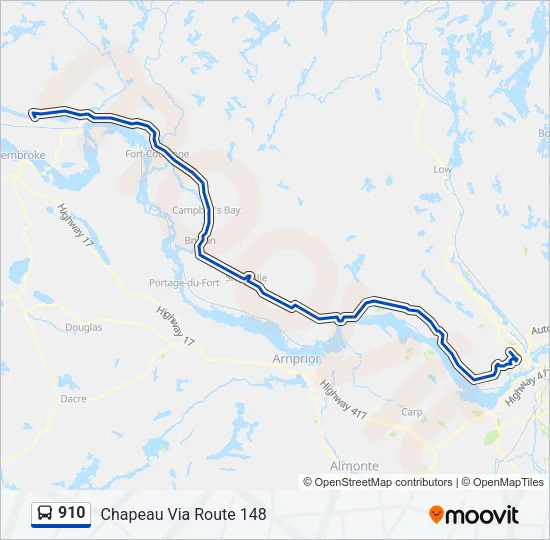 910 Bus Line Map