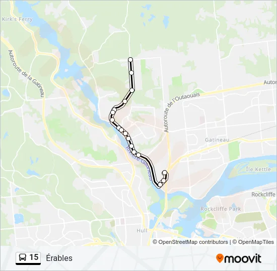 15 Bus Line Map