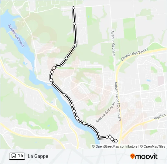 15 Bus Line Map
