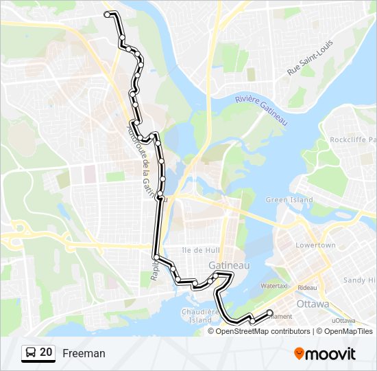 20 Bus Line Map