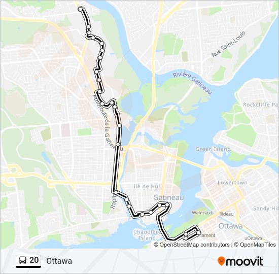 20 Bus Line Map