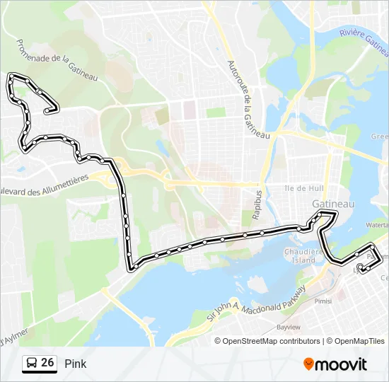 26 Bus Line Map