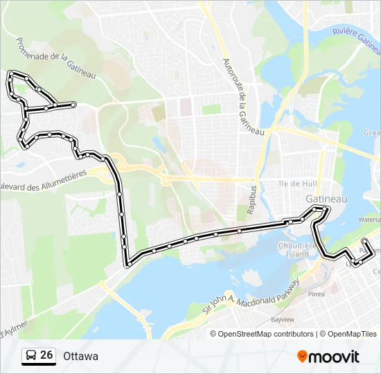 26 Bus Line Map