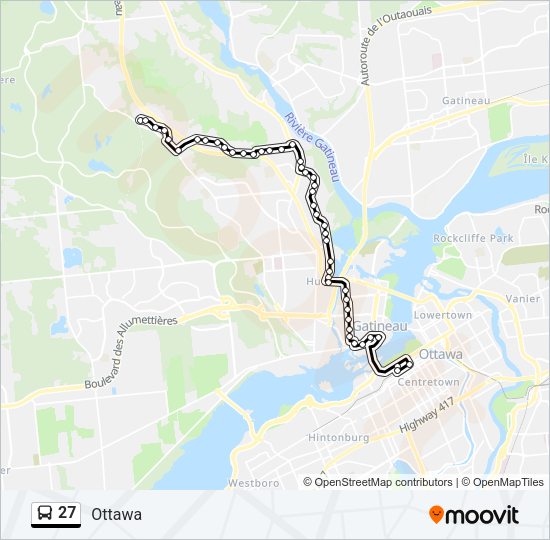 27 Bus Line Map