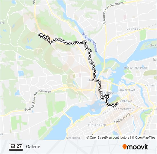 27 Bus Line Map