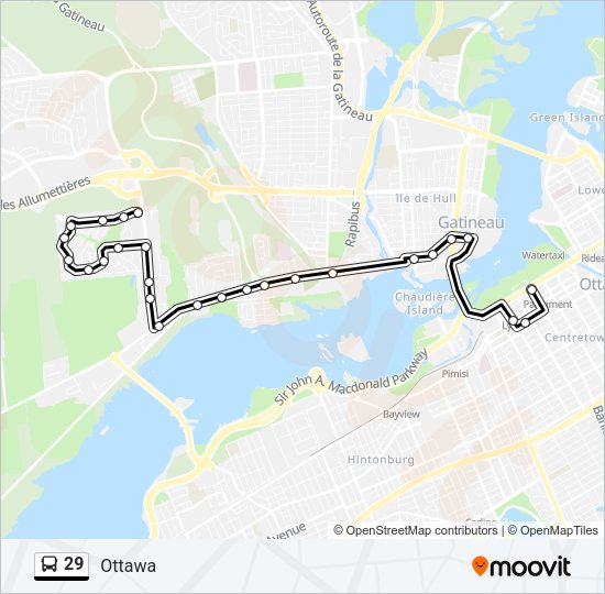 29 Bus Line Map