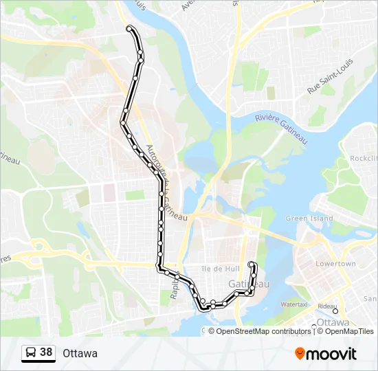 38 Bus Line Map