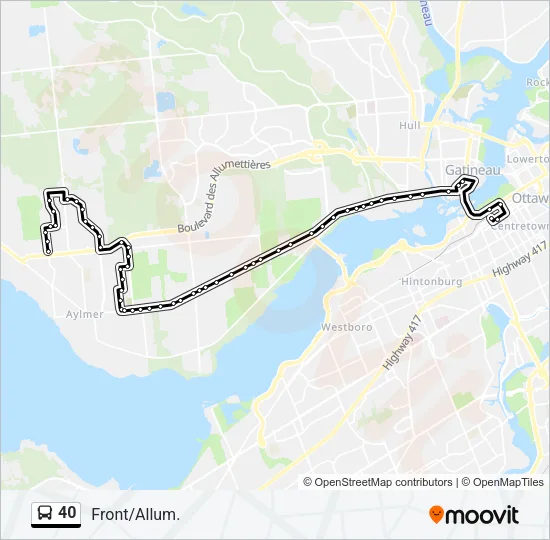 40 Bus Line Map