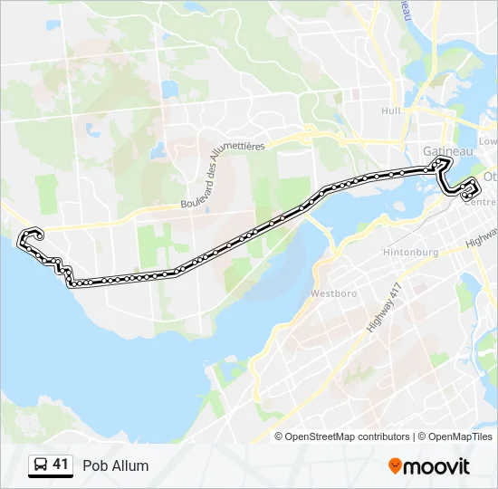 41 Bus Line Map