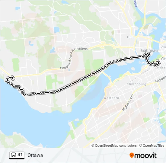 41 Bus Line Map