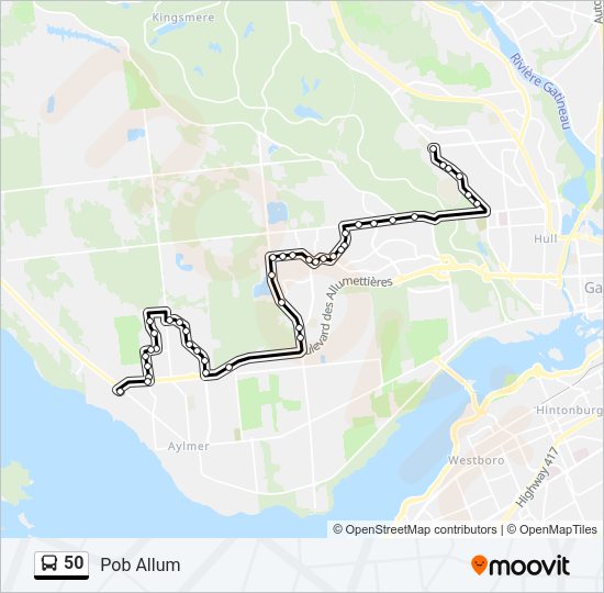 50 Bus Line Map