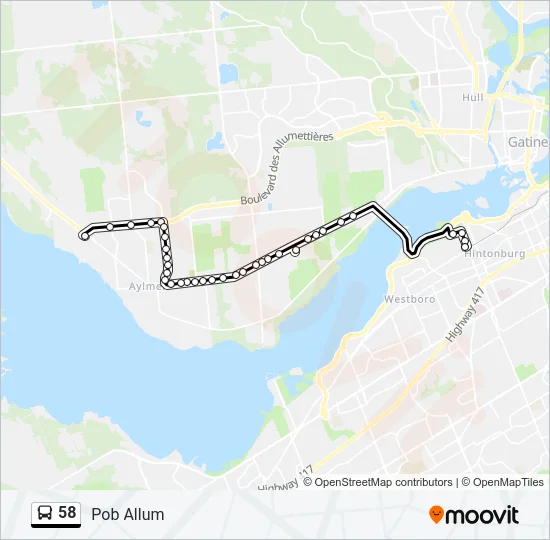 58 Bus Line Map