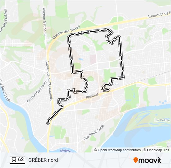 62 Bus Line Map