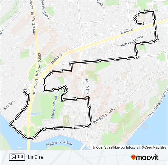 63 Bus Line Map