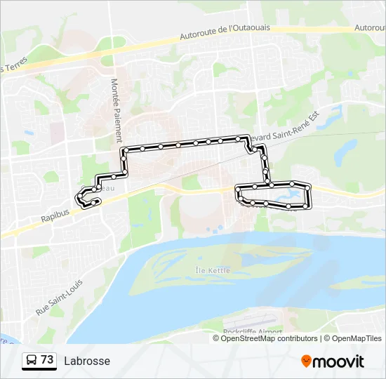 73 Bus Line Map