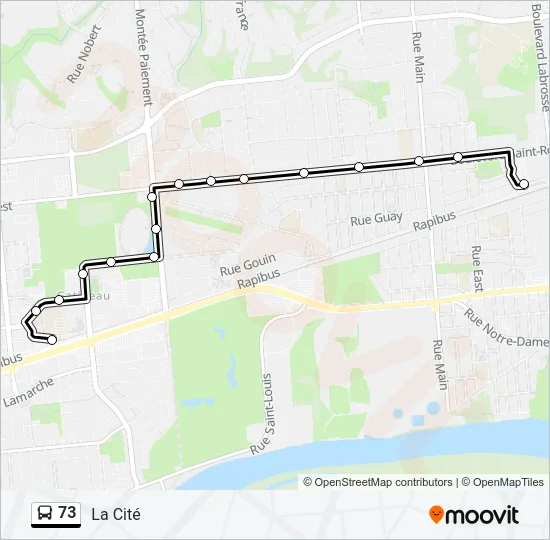 73 Bus Line Map