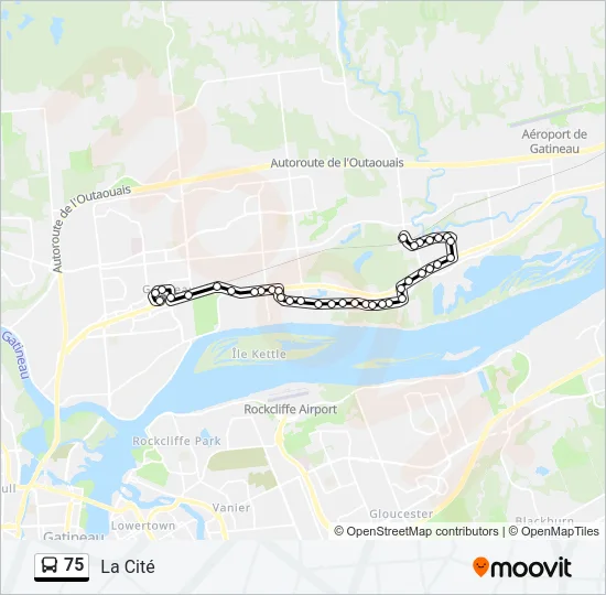 75 Bus Line Map
