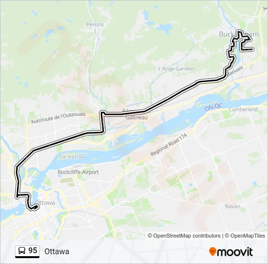 95 Bus Line Map