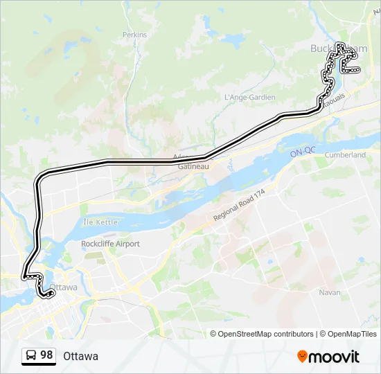 98 Bus Line Map