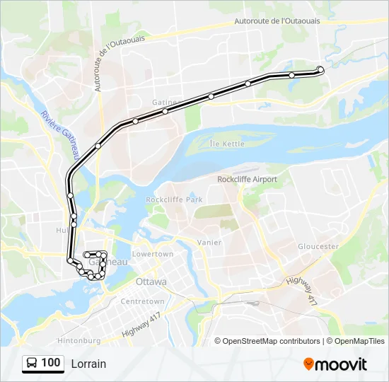 100 Bus Line Map