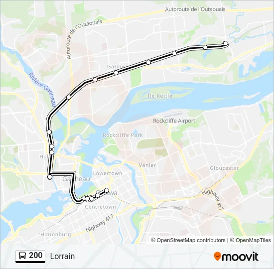 200 Bus Line Map