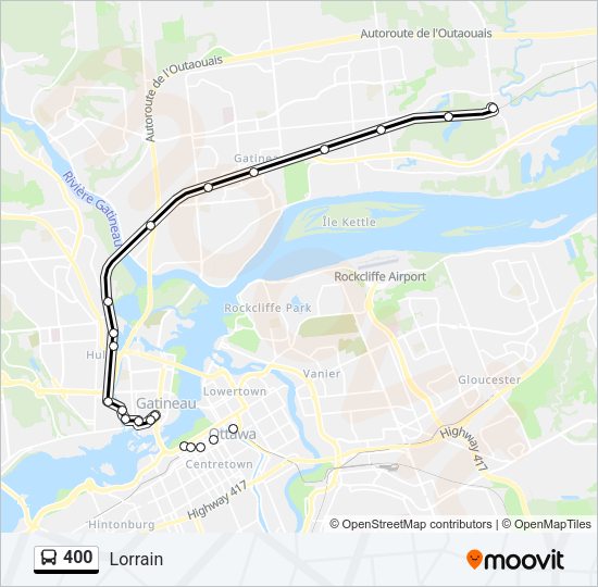 400 Bus Line Map