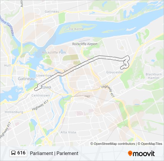 616 Bus Line Map