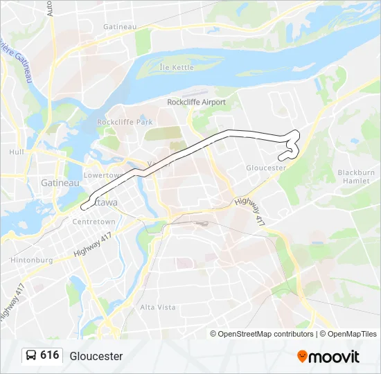 616 Bus Line Map