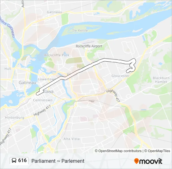 616 Bus Line Map