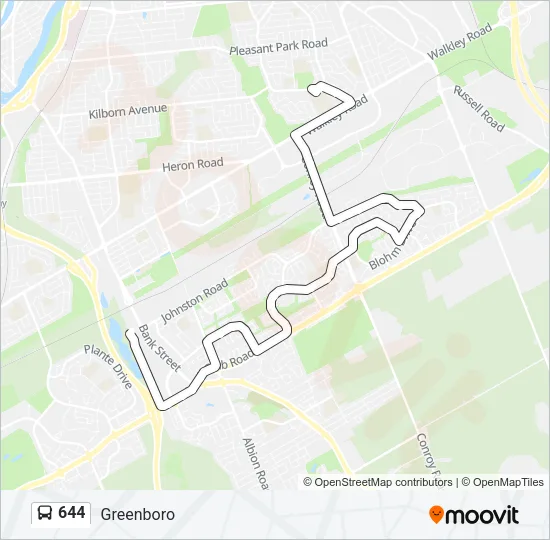 644 Bus Line Map