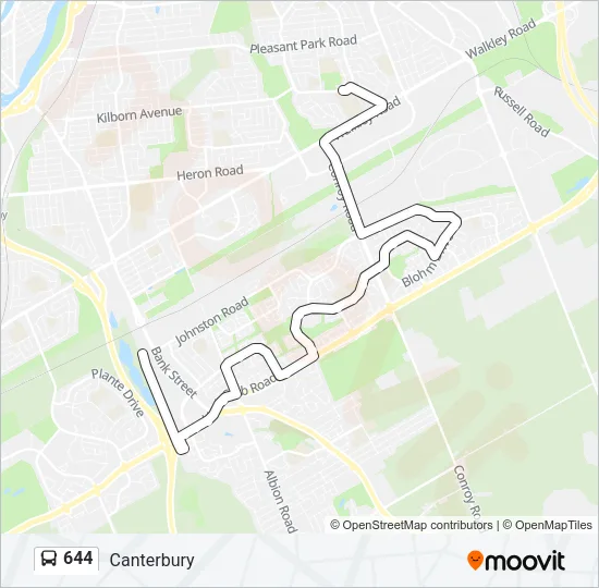 644 Bus Line Map