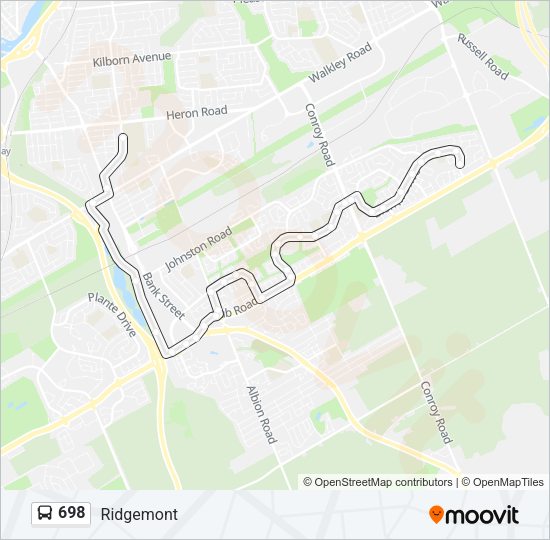 698 Bus Line Map