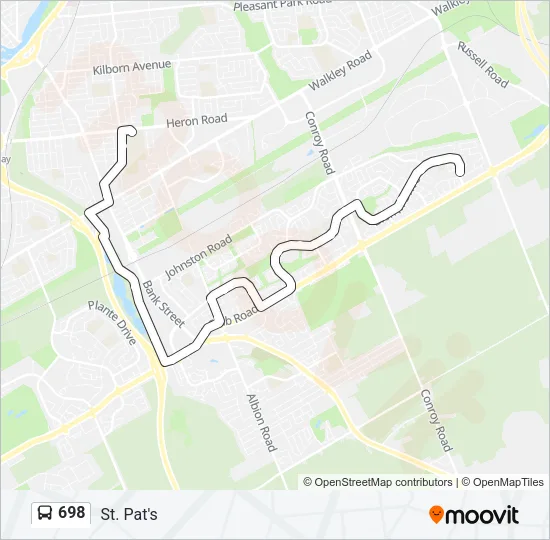 698 Bus Line Map