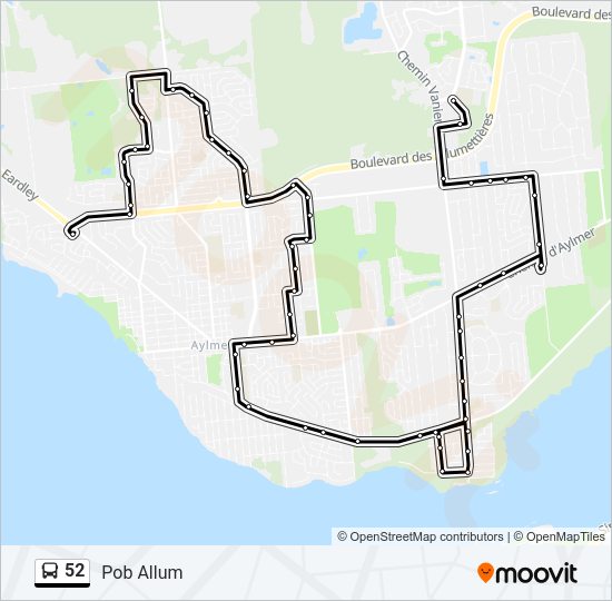 52 Bus Line Map