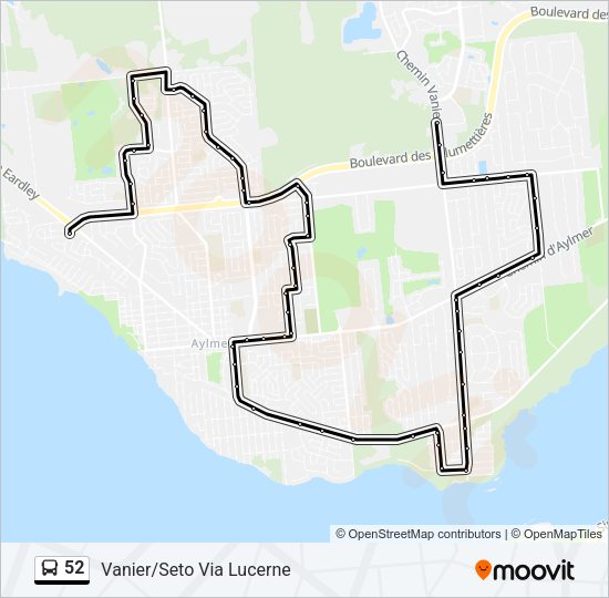 52 bus Line Map