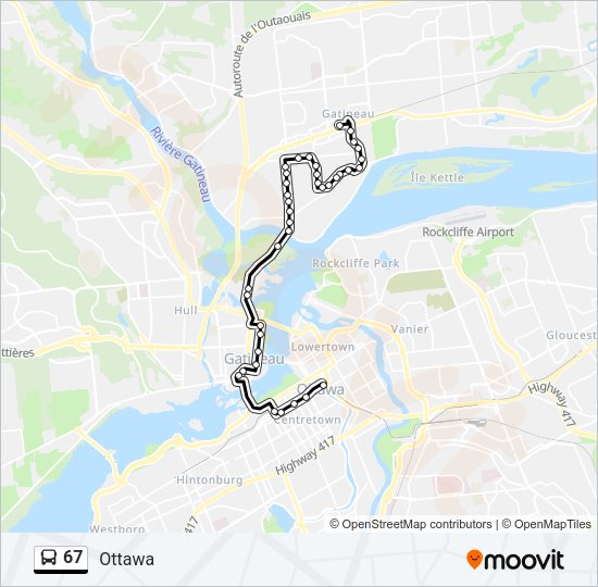 67 Bus Line Map