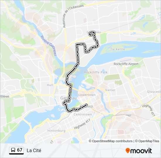 67 Bus Line Map